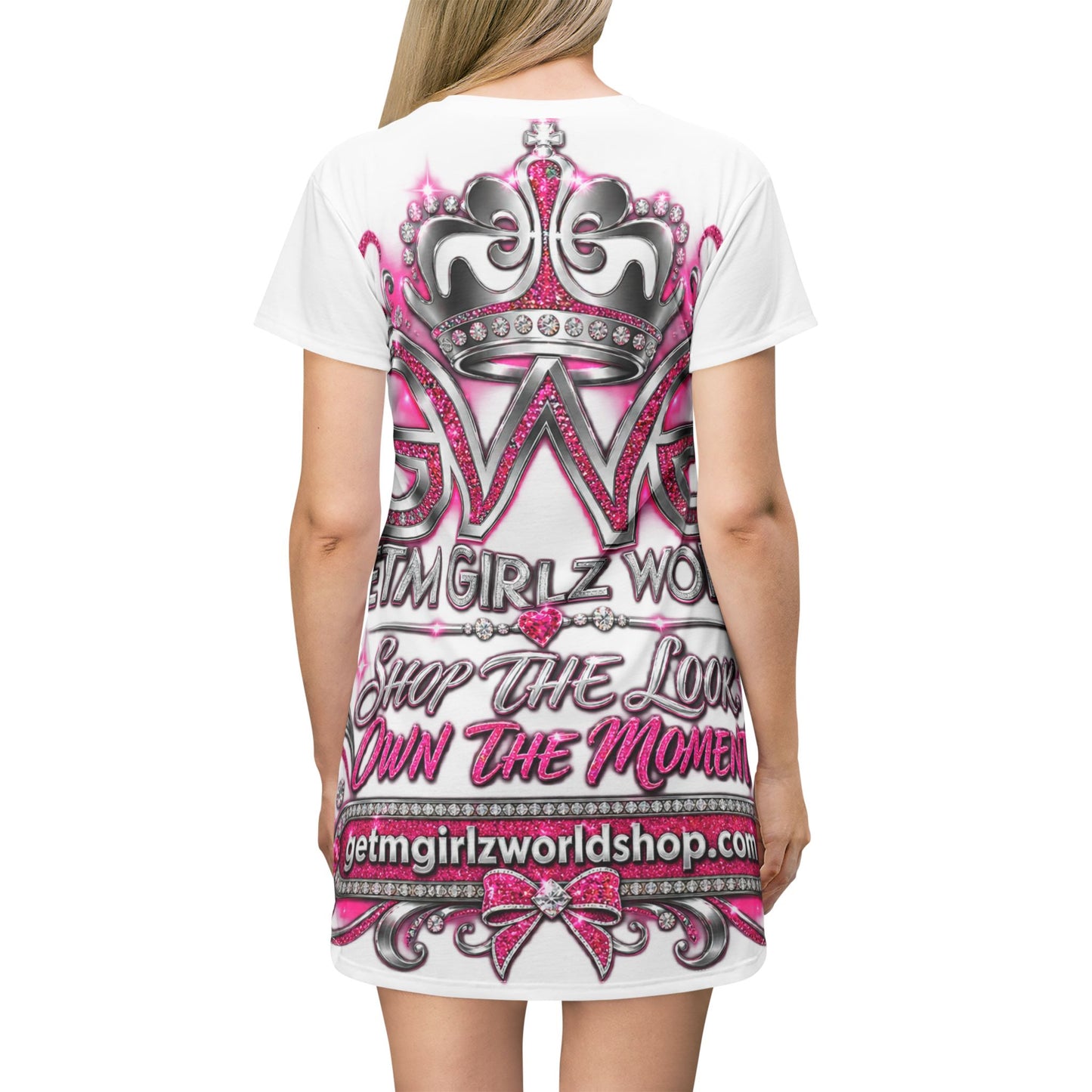 T-Shirt Dress — Glam Pink "Getm Girlz World" AOP Tunic