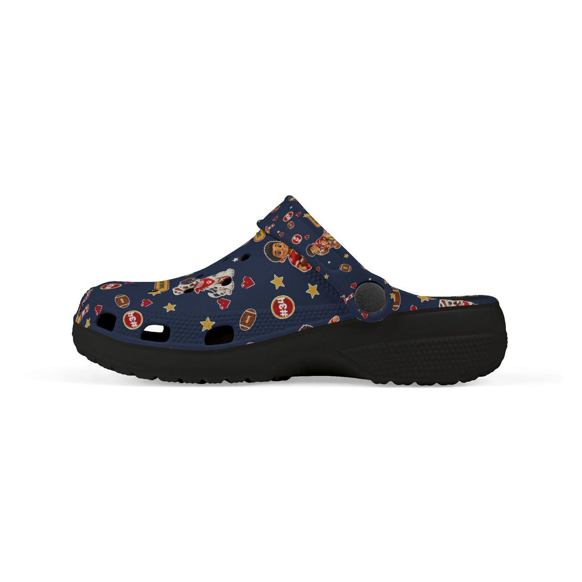 Kids Navy Puppy Pattern EVA Foam Clogs – Cute Dog Print Slip-On Shoes