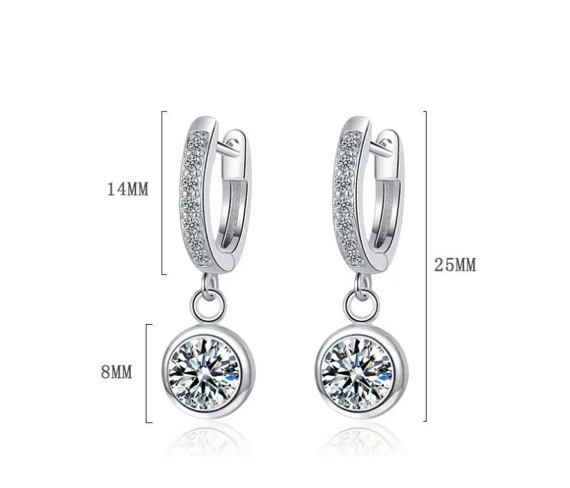 3 Carat Gra Certified Original Moissanite Hoop Earrings 925 Sterling - Getmgirlzworld Shop