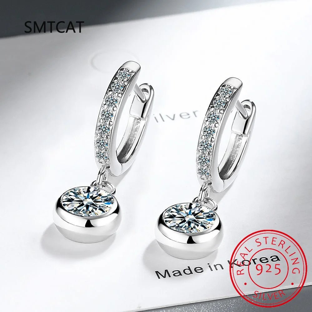 3 Carat Gra Certified Original Moissanite Hoop Earrings 925 Sterling - Getmgirlzworld Shop