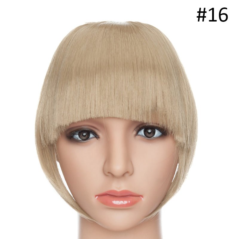 Blonde #16 clip-in bangs hair extension.
