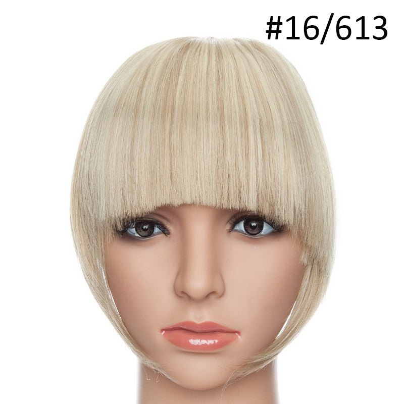 Blonde #16/613 clip-in fringe hair extension.