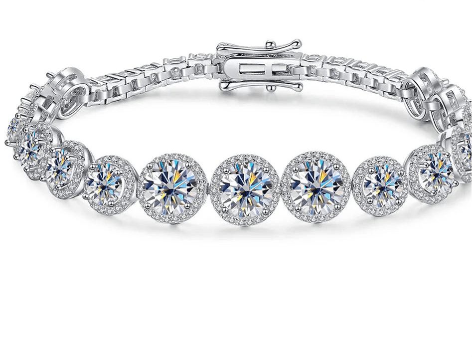 D Color All Moissanite Bracelet For Women S925 Silver Diamond - Getmgirlzworld Shop