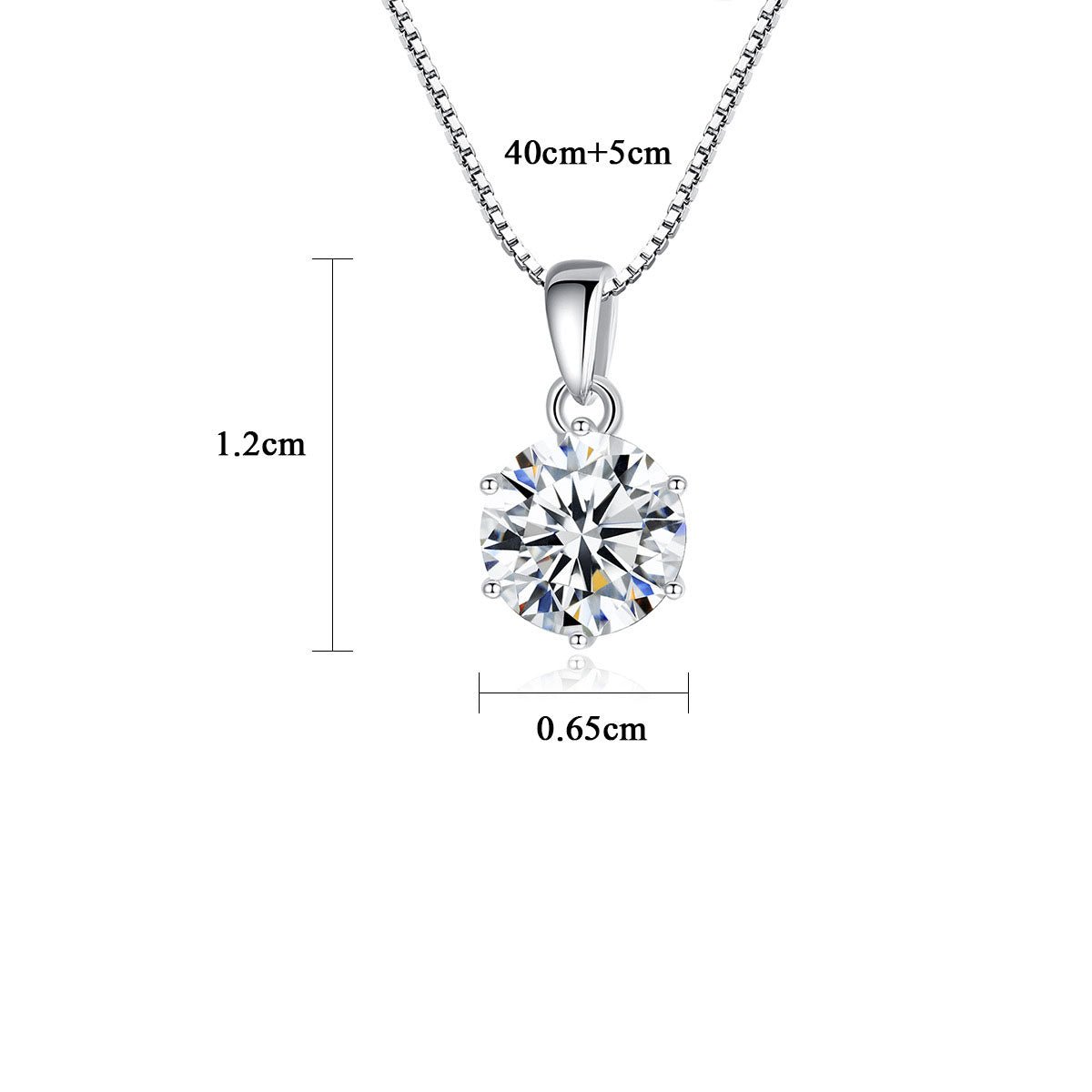 Fashion Six Prong Moissanite Pendant Necklace - Getmgirlzworld Shop
