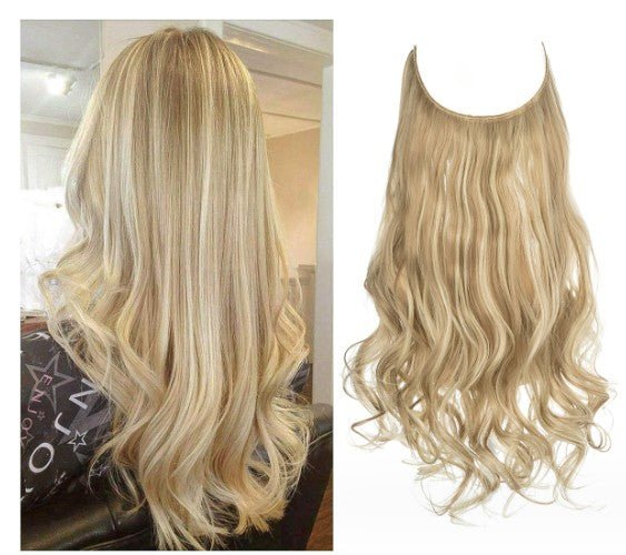 Halo Extension Long Curly Hair Matte High - temperature Fiber Invisible Wire Fishing Line Wig Set - Getmgirlzworld Shop
