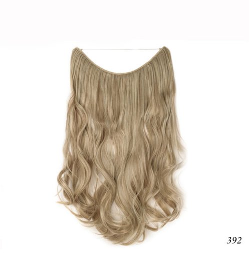 20" Noilite Halo Hair Extension, Light Brown Wavy Synthetic Hairpiece