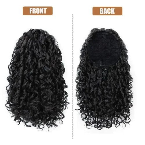 Short Afro Kinky Curly Drawstring Ponytail Hair Extensions 14 Inch - Getmgirlzworld Shop