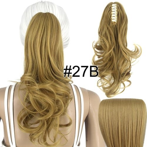 Topreety Heat Resistant Synthetic Hair 90gr 14" 35cm Wavy Claw Clip - Getmgirlzworld Shop