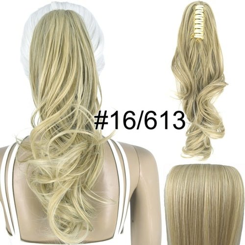 Topreety Heat Resistant Synthetic Hair 90gr 14" 35cm Wavy Claw Clip - Getmgirlzworld Shop