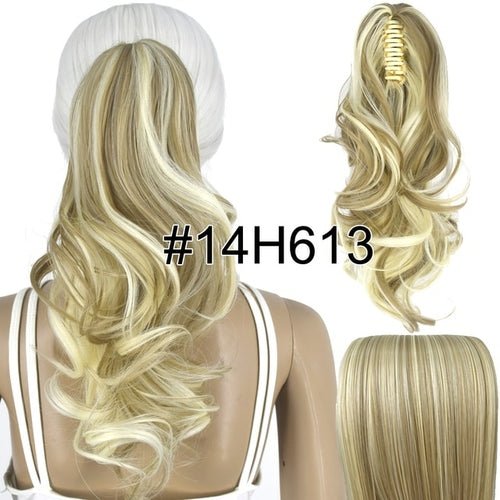 Topreety Heat Resistant Synthetic Hair 90gr 14" 35cm Wavy Claw Clip - Getmgirlzworld Shop