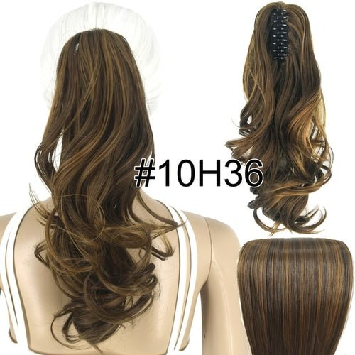 Topreety Heat Resistant Synthetic Hair 90gr 14" 35cm Wavy Claw Clip - Getmgirlzworld Shop