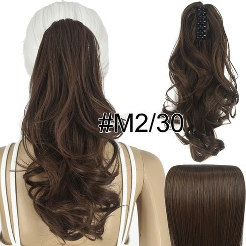 Topreety Heat Resistant Synthetic Hair 90gr 14" 35cm Wavy Claw Clip - Getmgirlzworld Shop