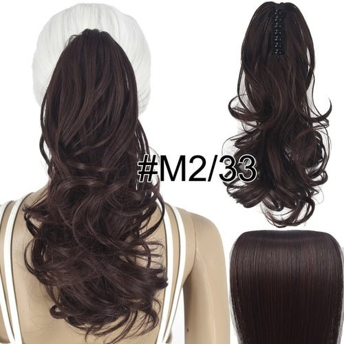 Topreety Heat Resistant Synthetic Hair 90gr 14" 35cm Wavy Claw Clip - Getmgirlzworld Shop