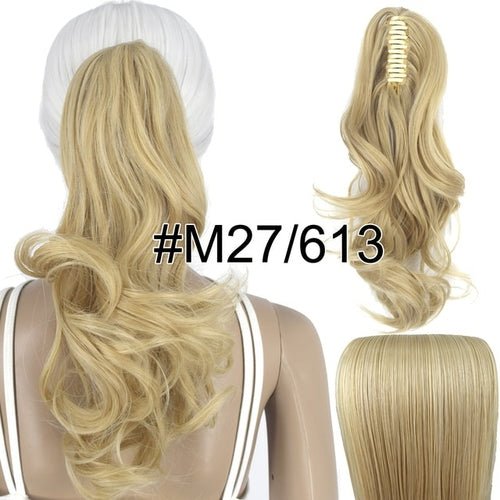 Topreety Heat Resistant Synthetic Hair 90gr 14" 35cm Wavy Claw Clip - Getmgirlzworld Shop