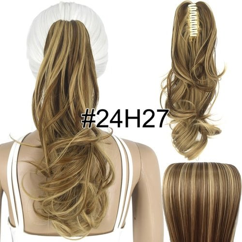 Topreety Heat Resistant Synthetic Hair 90gr 14" 35cm Wavy Claw Clip - Getmgirlzworld Shop