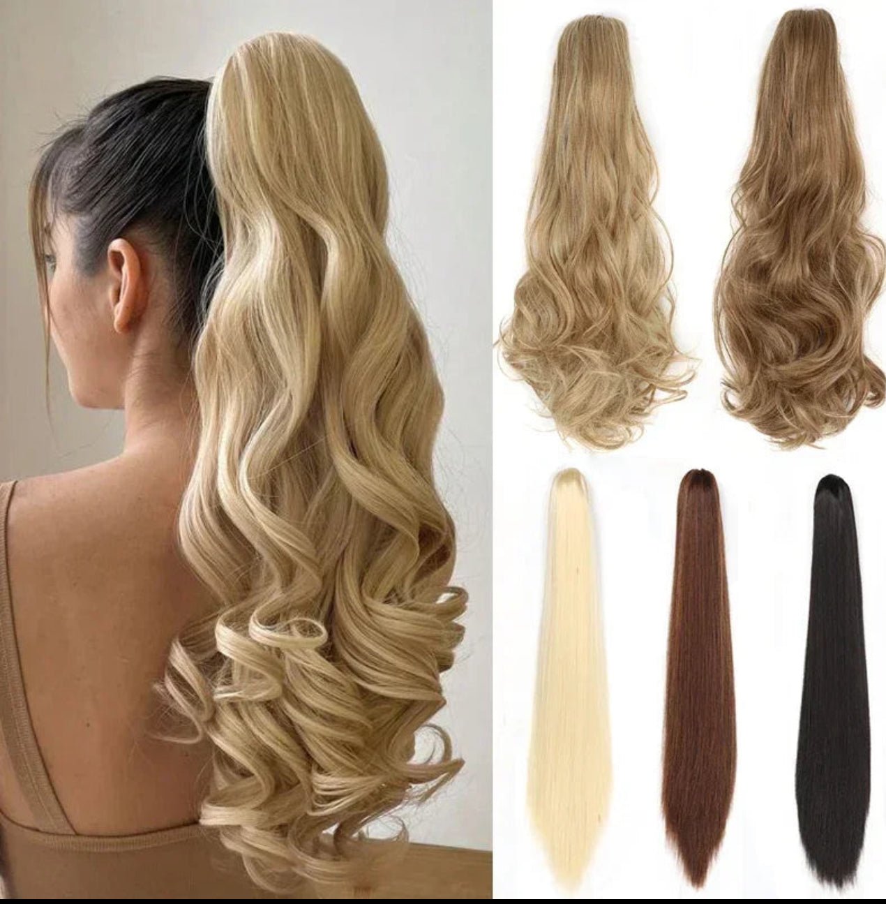 Ponytail Claw Clip Hair Extensions - Getmgirlzworld Shop