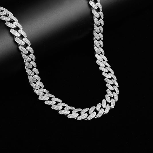 12MM 925 MOISSANITE CUBAN CHAIN | 991401 - Getmgirlzworld Shop