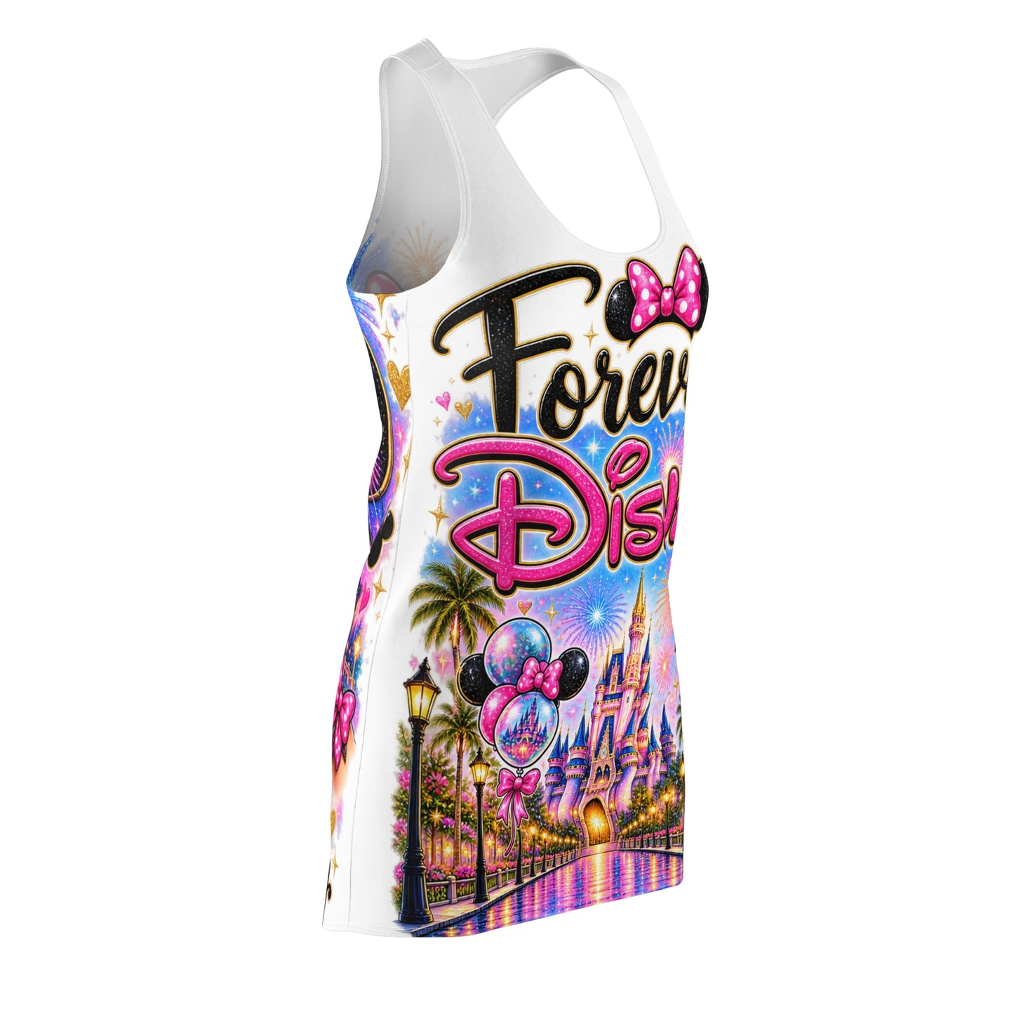 Racerback Dress — "Forever Disney" Castle All-Over Print
