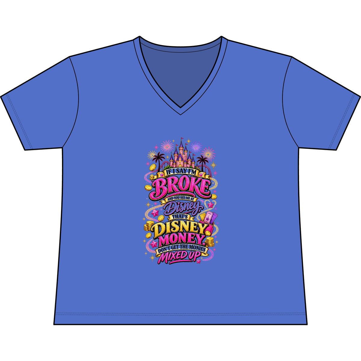 Disney Vacation Tee — "The Magic Can't" V‑Neck