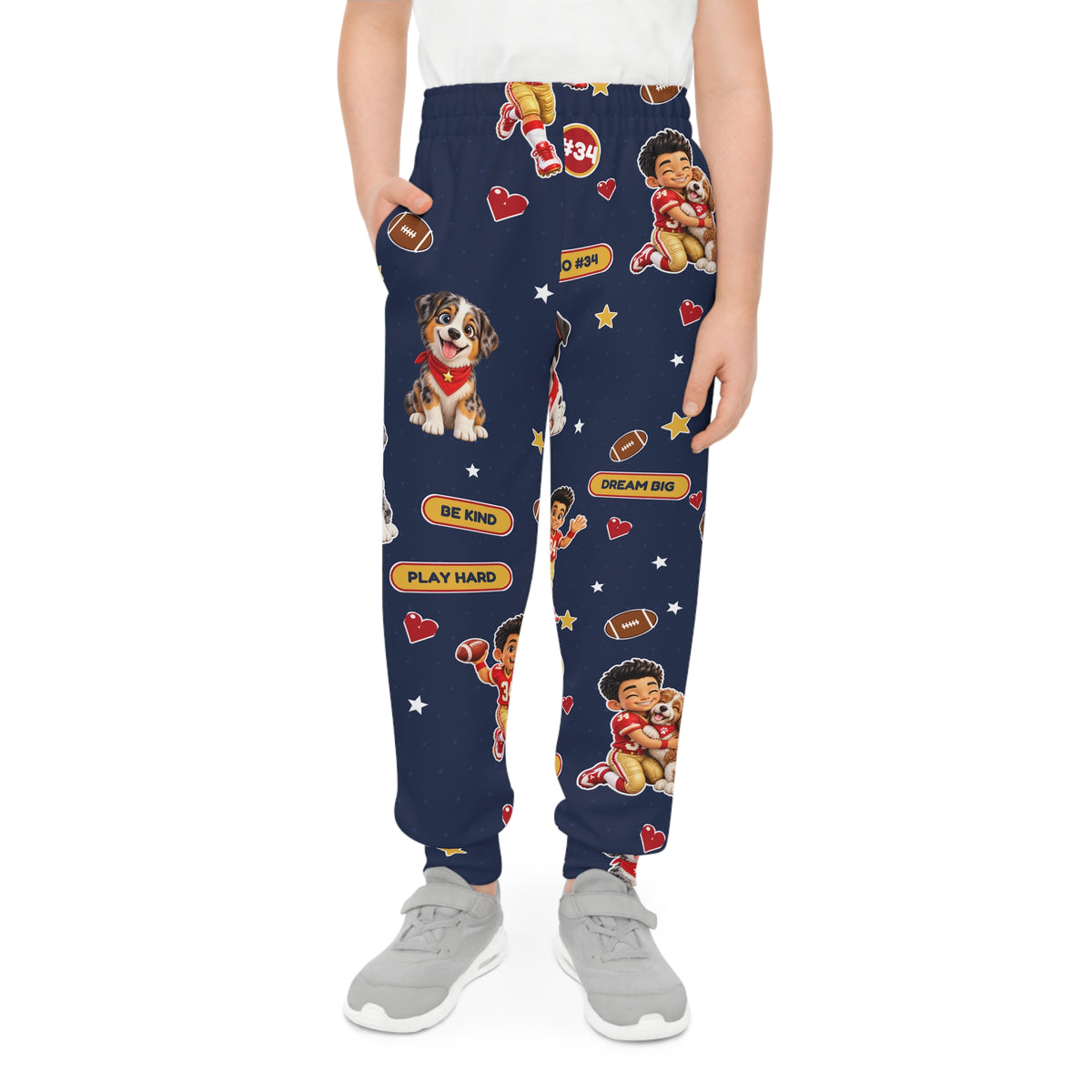 Kids' Navy 'Dream Big' Football & Puppy Joggers