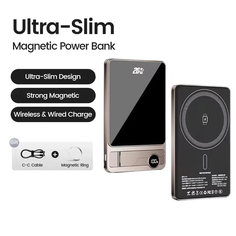 Magnetic Wireless Travel Power Bank