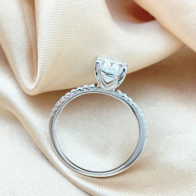 1ct 2ct 3ct Oval Moissanite Ring Women 925 Sterling Silver D - Getmgirlzworld Shop