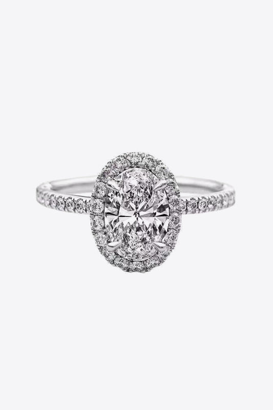 2 Carat Moissanite 18k Platinum - Plated Ring - Getmgirlzworld Shop