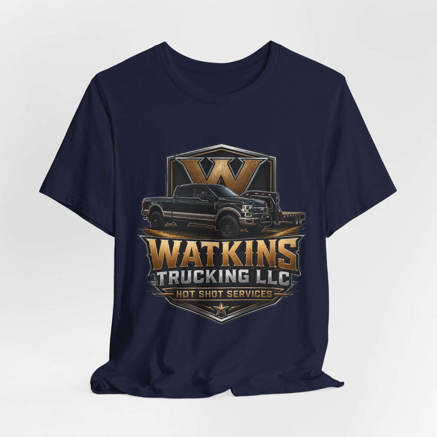 Watkins Trucking LLC Logo T‑Shirt — Gabriel Watkins Contact Graphic Tee