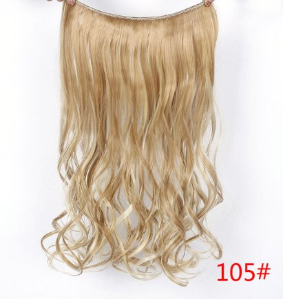 24" Invisible Wire No Clips In Hair Extensions Secret Fish Line Hairpieces Synthetic Straight Wavy Hair Extensions - Getmgirlzworld Shop