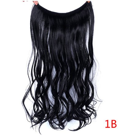 24" Invisible Wire No Clips In Hair Extensions Secret Fish Line Hairpieces Synthetic Straight Wavy Hair Extensions - Getmgirlzworld Shop