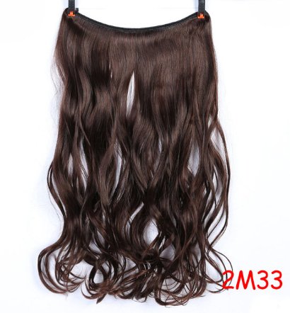 24" Invisible Wire No Clips In Hair Extensions Secret Fish Line Hairpieces Synthetic Straight Wavy Hair Extensions - Getmgirlzworld Shop