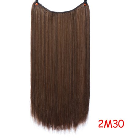 24" Invisible Wire No Clips In Hair Extensions Secret Fish Line Hairpieces Synthetic Straight Wavy Hair Extensions - Getmgirlzworld Shop