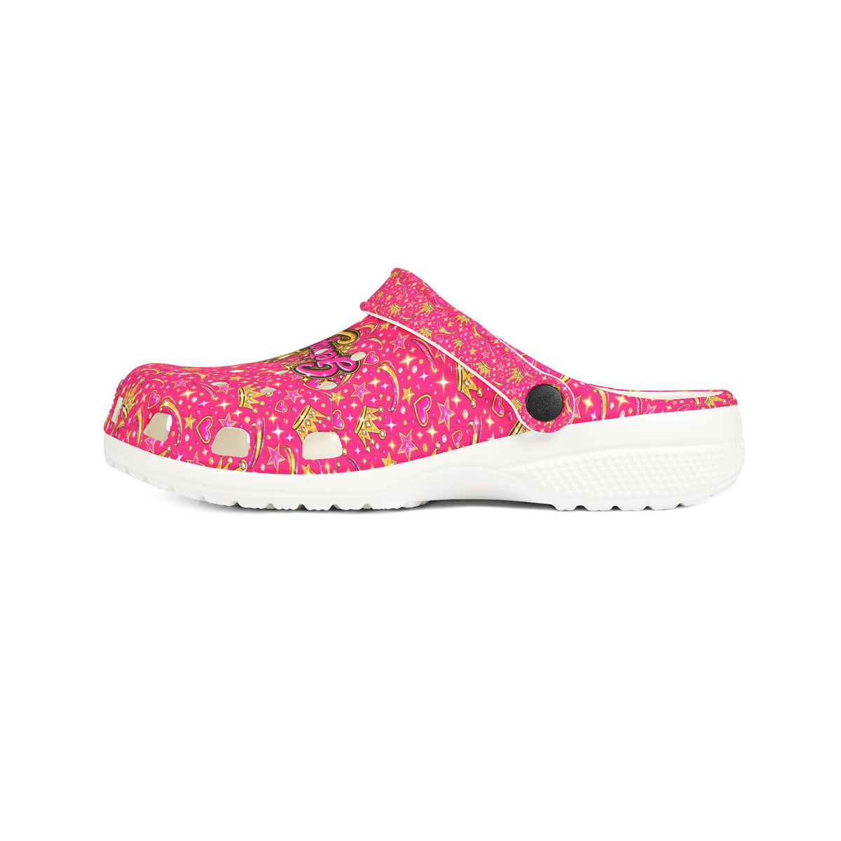 Pink Princess Crown EVA Clogs — Kids' Foam Slip-On Shoes