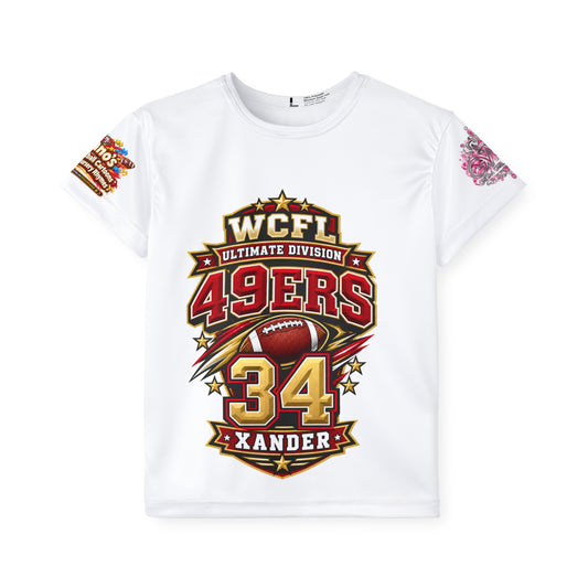 Kids Jersey — WCFL 49ers Custom Name & Number (34) Sports Tee