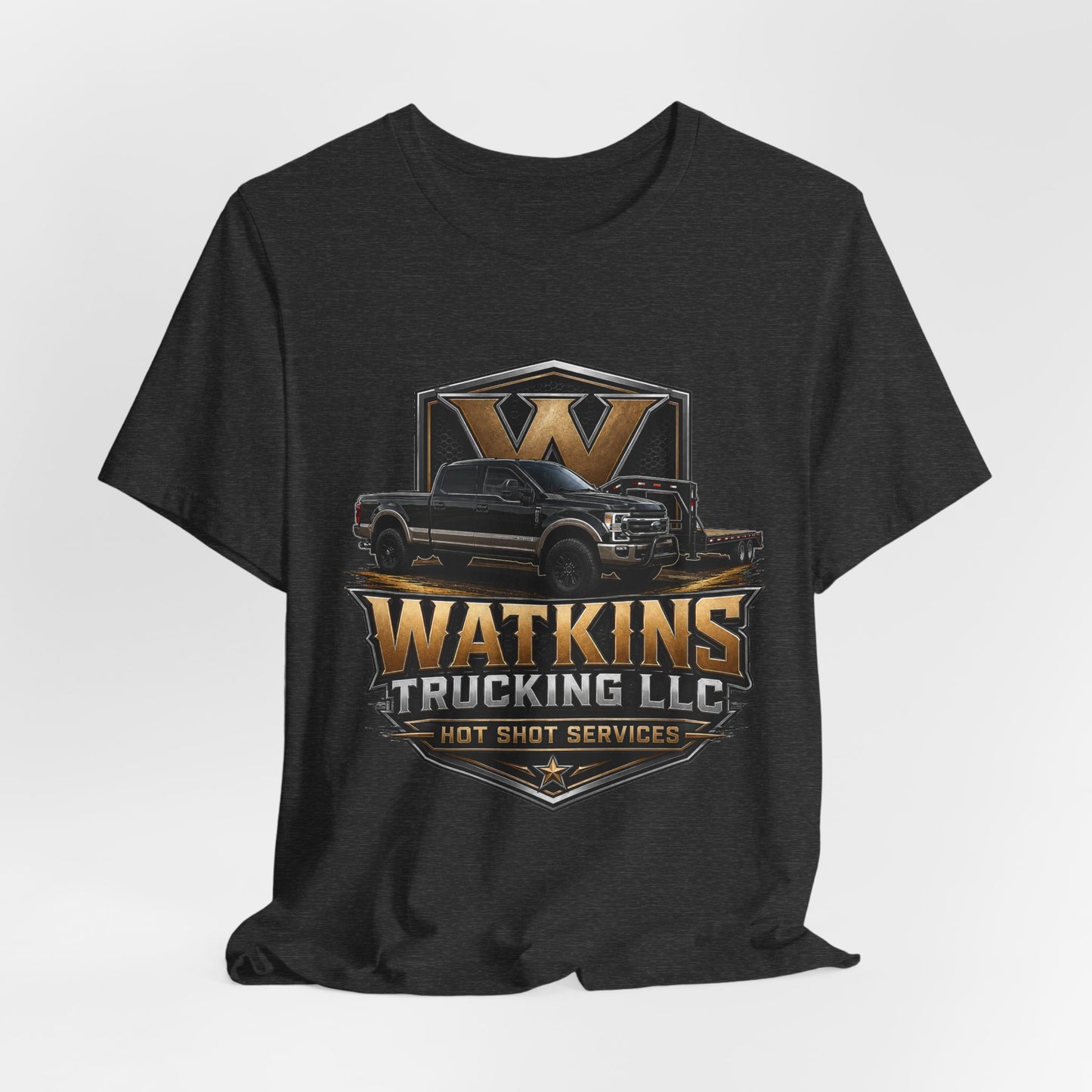 Watkins Trucking LLC Logo T‑Shirt — Gabriel Watkins Contact Graphic Tee