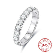 3mm 2 3ct D Color Moissanite Wedding Band Ring 925 Sterling Silver