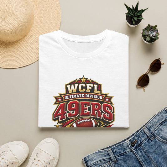 49ers WCFL Football Tee — Ultimate Division Jersey Shirt (Number 34 Xander) - Getmgirlzworld Shop