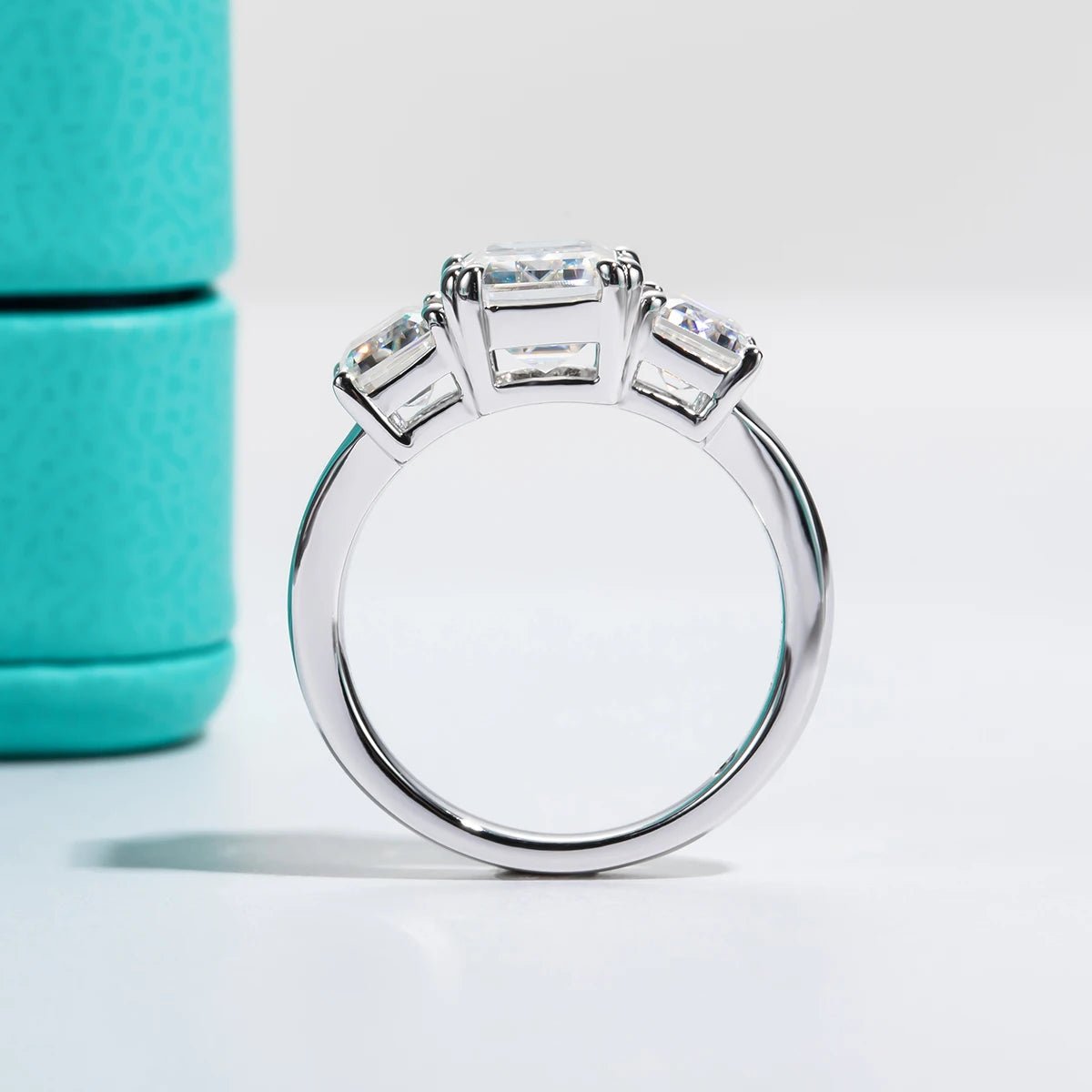 5cttw Emerald D Color Moissanite Engagement Ring 925 Sterling - Getmgirlzworld Shop