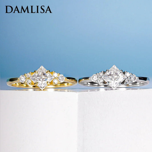5x5mm Princes Cut Moissanite Wedding Band Ring For Women 925 - Getmgirlzworld Shop