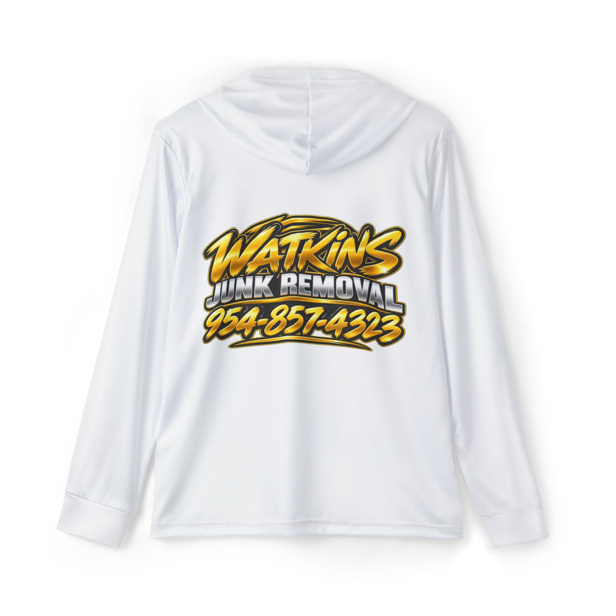 Custom Logo Hoodie — Men’s Sports Warmup Hoodie with Phone Number