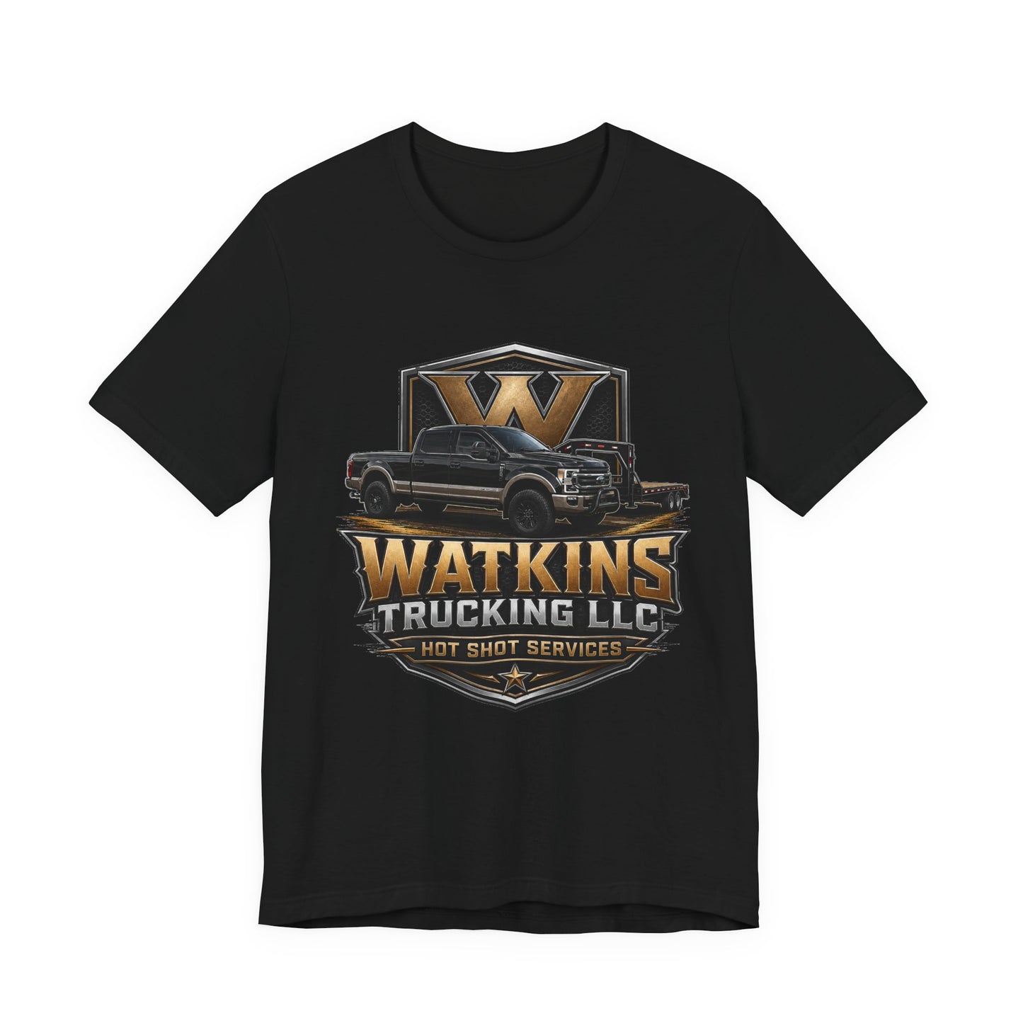 Watkins Trucking LLC Logo T‑Shirt — Gabriel Watkins Contact Graphic Tee