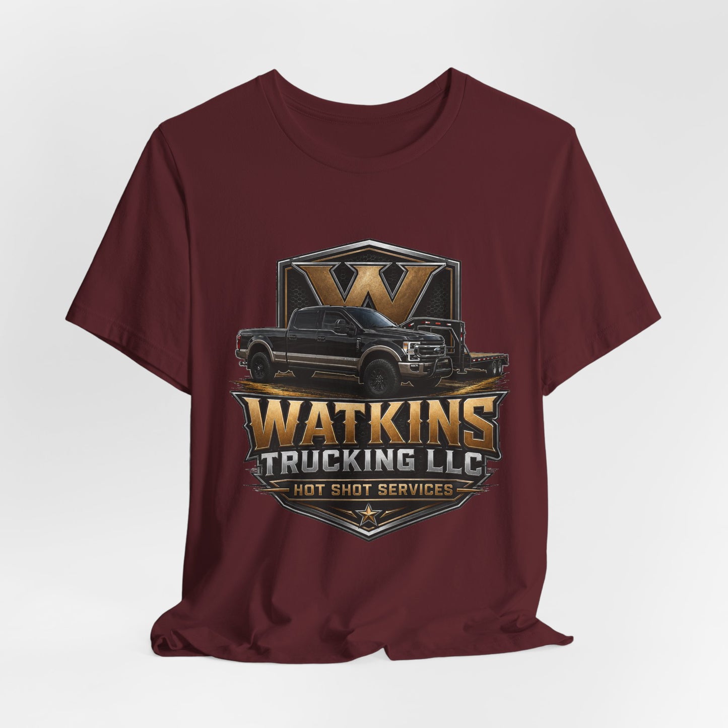 Watkins Trucking LLC Logo T‑Shirt — Gabriel Watkins Contact Graphic Tee