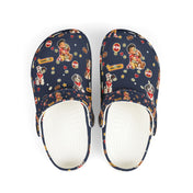 Kids Navy Puppy Pattern EVA Foam Clogs – Cute Dog Print Slip-On Shoes