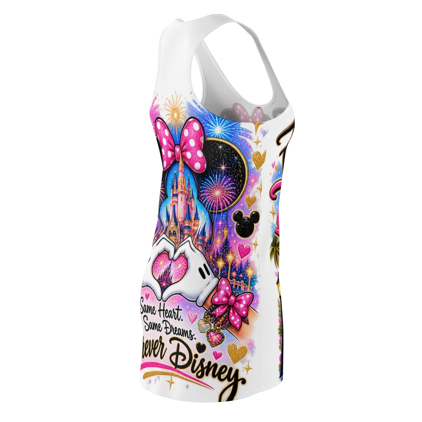 Racerback Dress — "Forever Disney" Castle All-Over Print