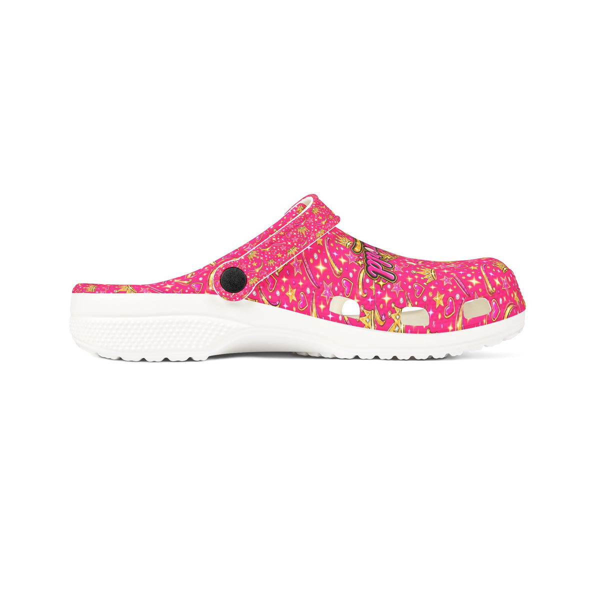 Pink Princess Crown EVA Clogs — Kids' Foam Slip-On Shoes