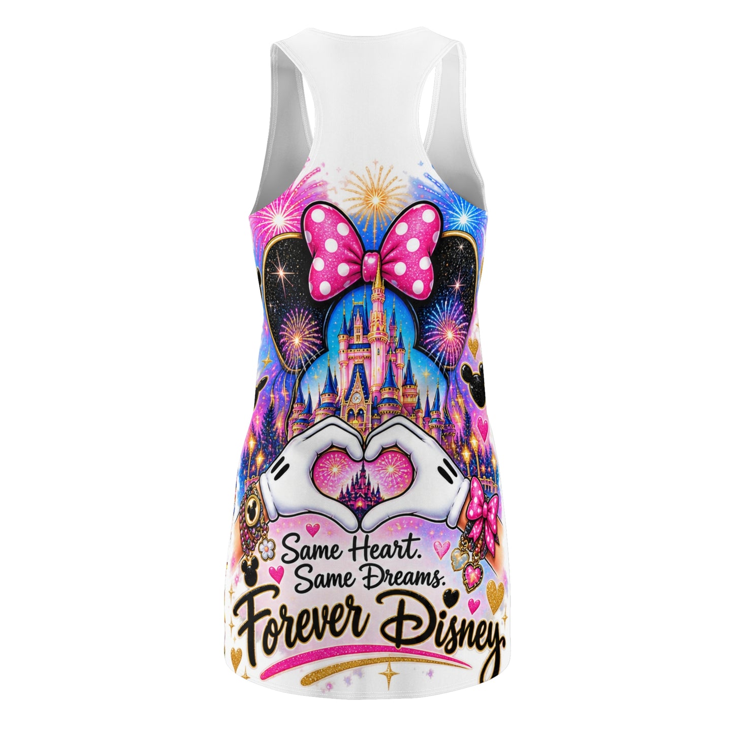 Racerback Dress — "Forever Disney" Castle All-Over Print