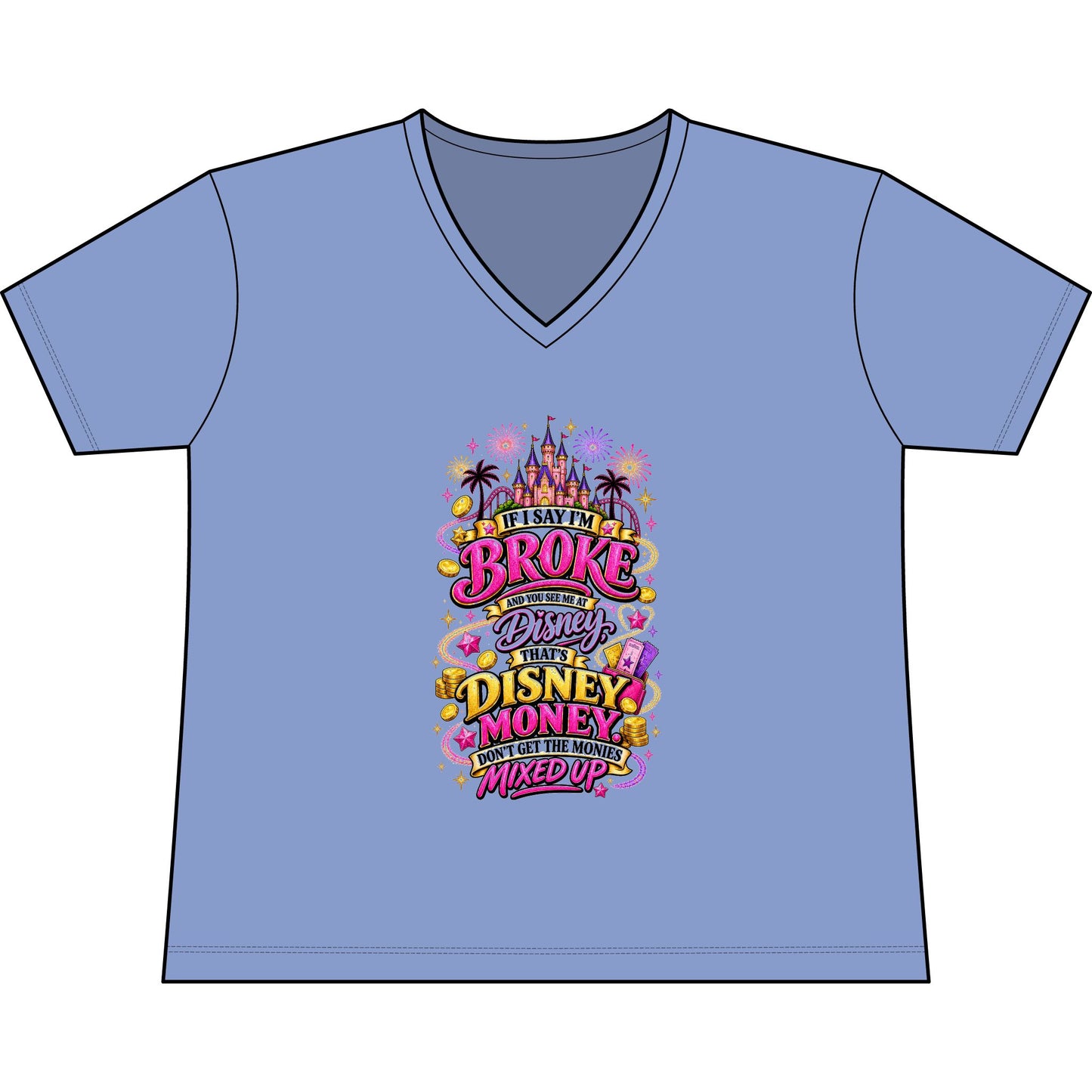 Disney Vacation Tee — "The Magic Can't" V‑Neck
