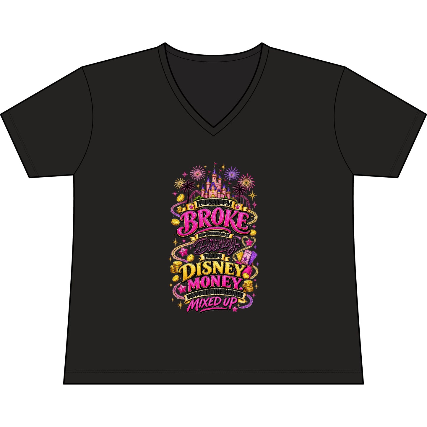 Disney Vacation Tee — "The Magic Can't" V‑Neck