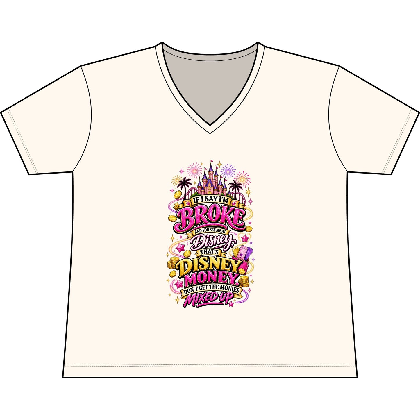 Disney Vacation Tee — "The Magic Can't" V‑Neck