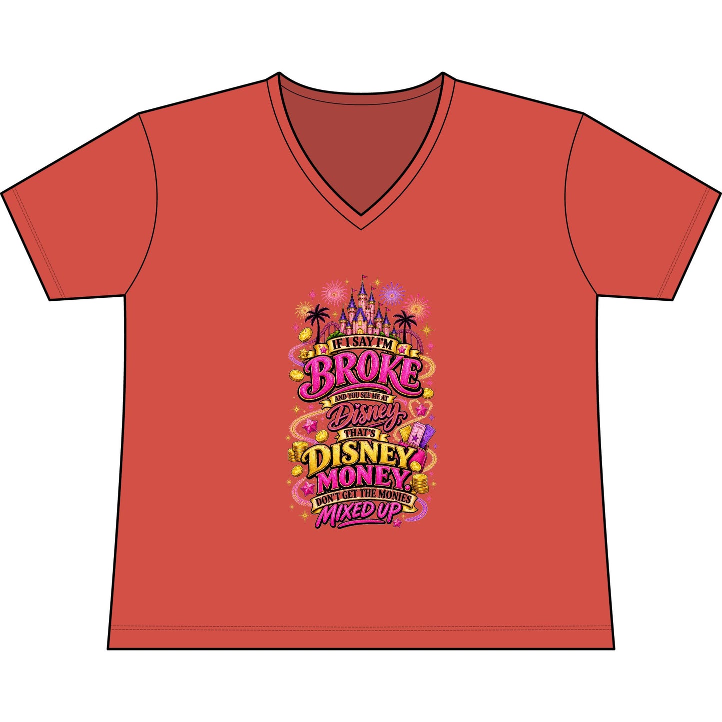 Disney Vacation Tee — "The Magic Can't" V‑Neck